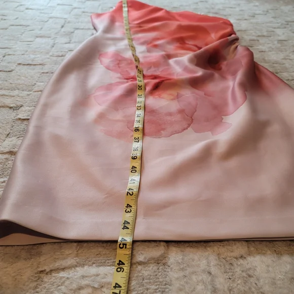 NWT DONNA KARAN Floral One Shoulder Sheat Dress Neoprene Size 14 - Picture 11 of 11